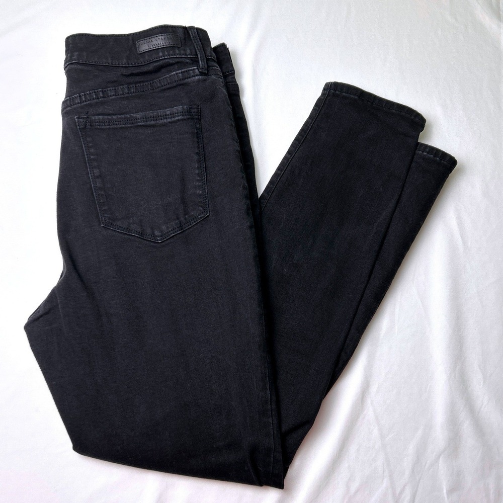 Social Standard Women High-Rise Skinny Jeans Black Size 14/32 Stretch Denim